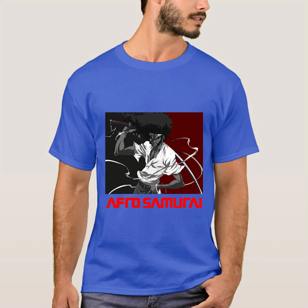 

Newest 2020 Summer Afro Samurai Logo 100% Cotton Clothes Casual Tee Shirt Present Homme Tops Tees S-4XL