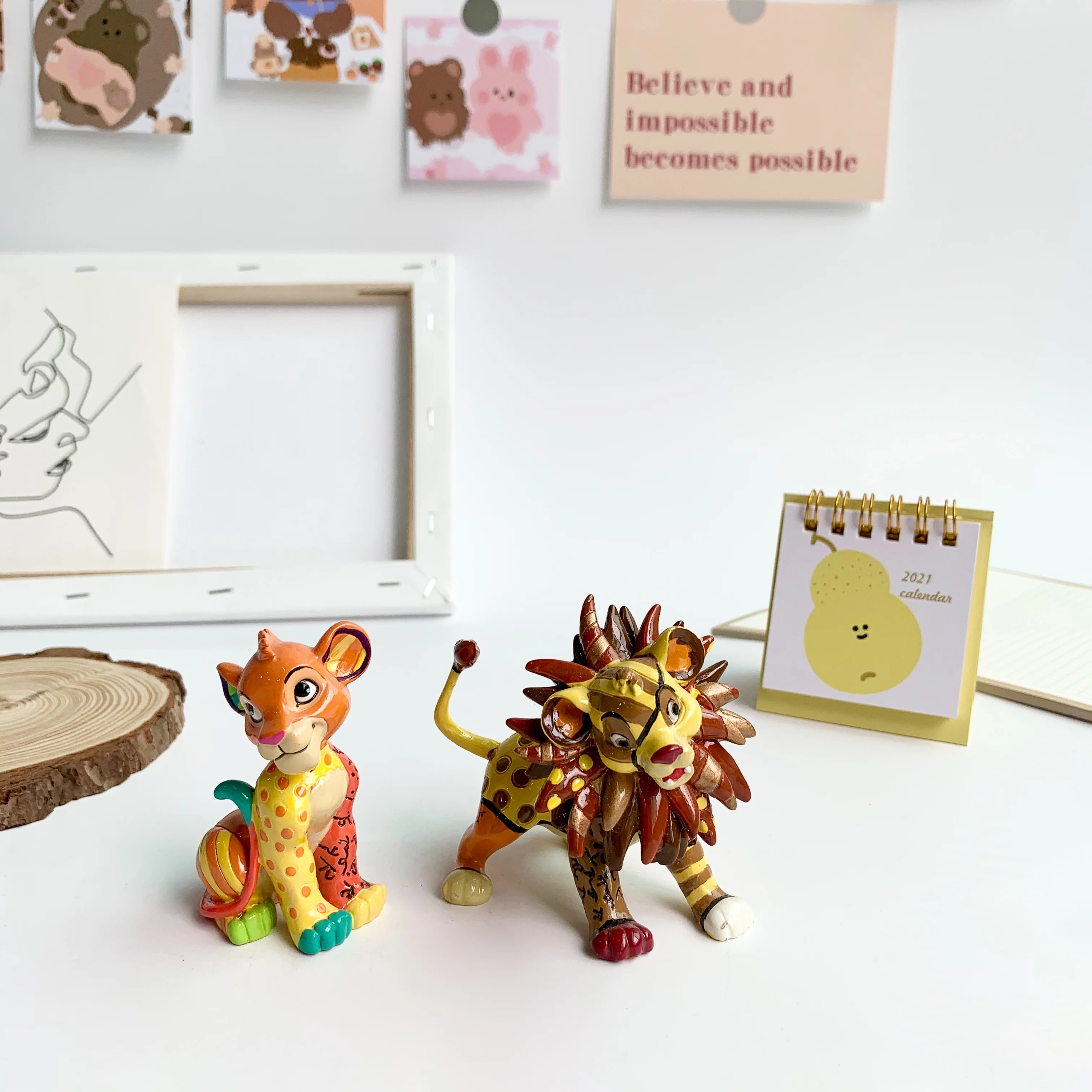 

Disney Genuine Cartoon Lion King Simba Decoration Resin Figure Decoration Birthday Gift Gift Collection