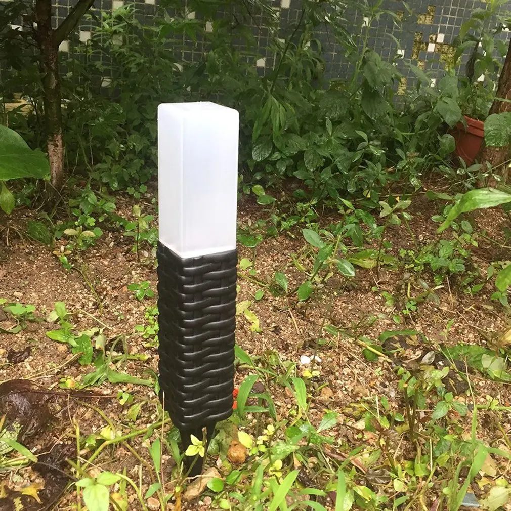 

Rattan Style Solar Powered Path Stake LED Light for Courtyard Garden Patio Waterproof Outdoor Ground Lawn Light Post Drop Ship