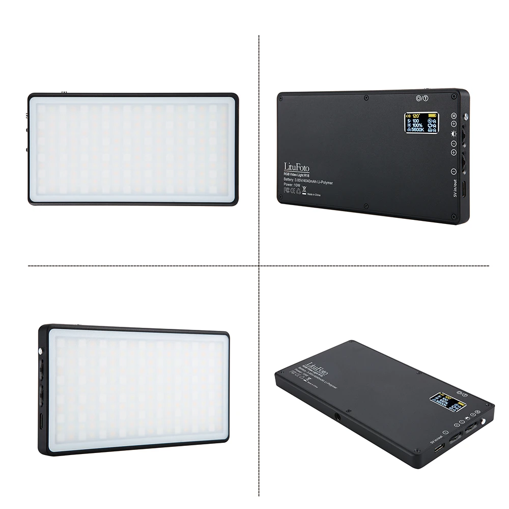 Карманный светодиодный мини светильник RGB для видеосъемки 96 + 360 цветов общий DSLR