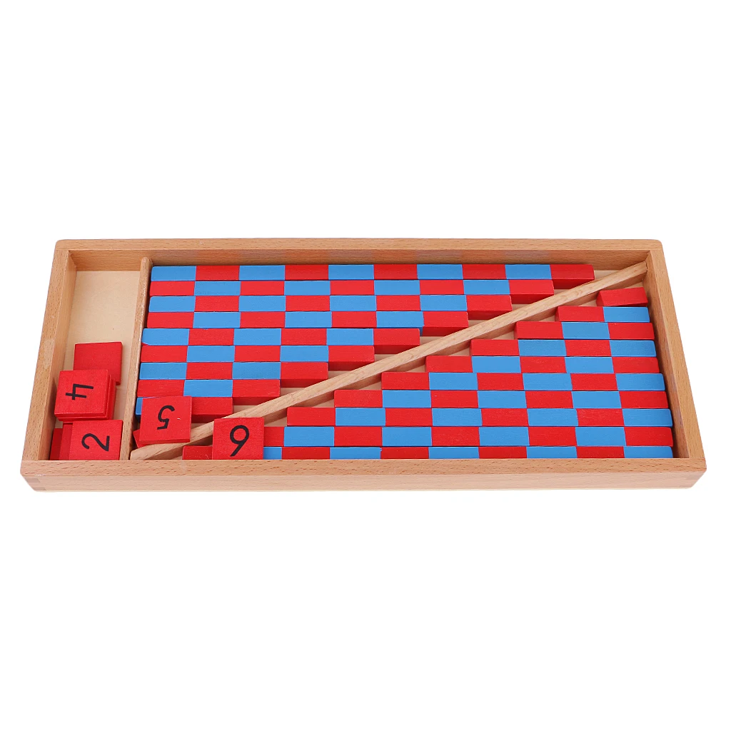 Деревянные цифры стержни для детей Монтессори математическое обучение счетная