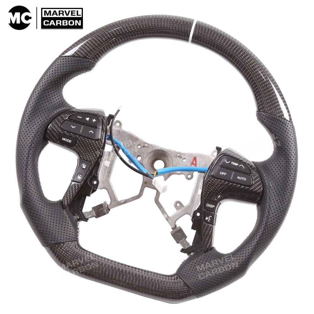 100% Real Carbon Fiber Steering Wheel for Toyo-ta CAMRY Highlander Previa Hilux Vigo Fortuner | Автомобили и мотоциклы