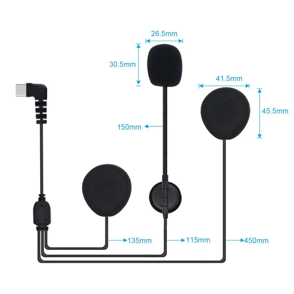 hard MIC earphone 1 шт. Fodsports BT-S3 домофон беспроводной bluetooth для шлемов 2 всадников 1000 м moto rcycle спикеры для шлема водонепроницаемый moto interphone - Цвет: hard MIC earphone