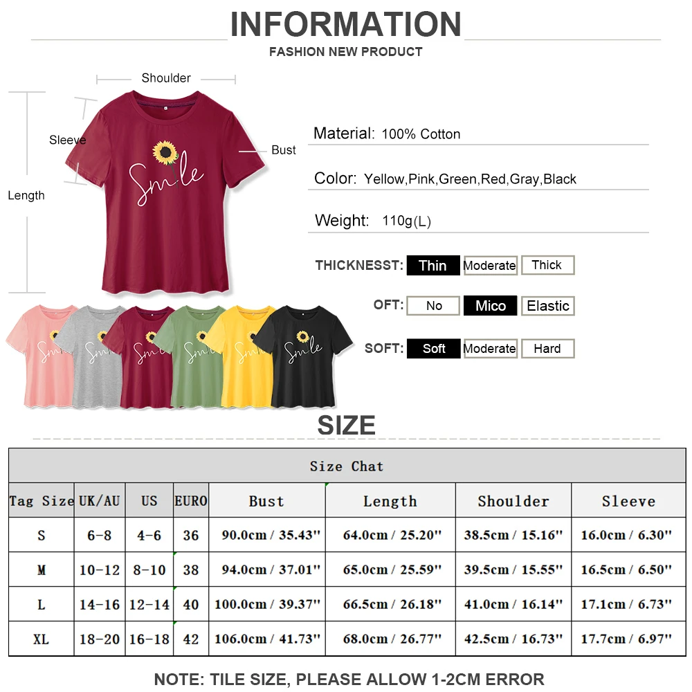 

Women Flower Lady Fashion Short Sleeve Clothes Summer Round Neck T-shirts Graphic Female Ladies Tops Womens Tee T-Shirt D30