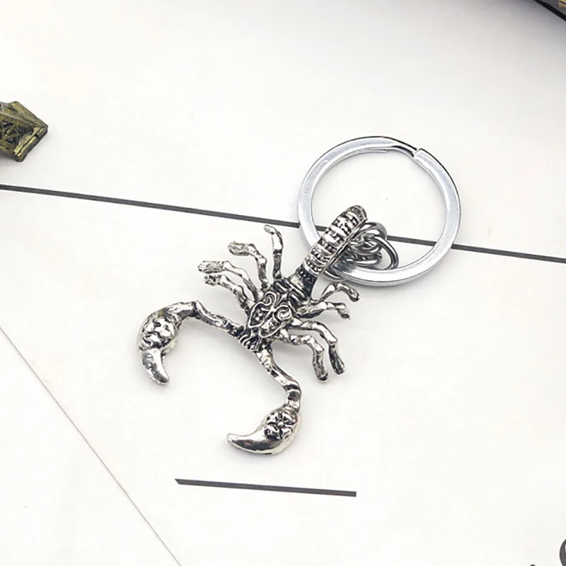 Брелок в форме короля скорпиона мужской креативный ретро брелок с подвеской виде