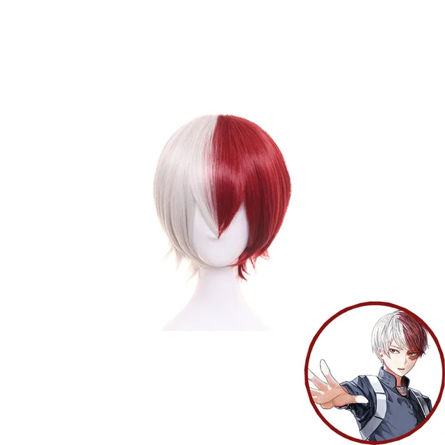 Парик для костюмированной вечеринки для косплея My Hero Academy Boku no Hiro Akademia шото Тодороки Shouto OCHACO URARAKA Midoriya Izuku