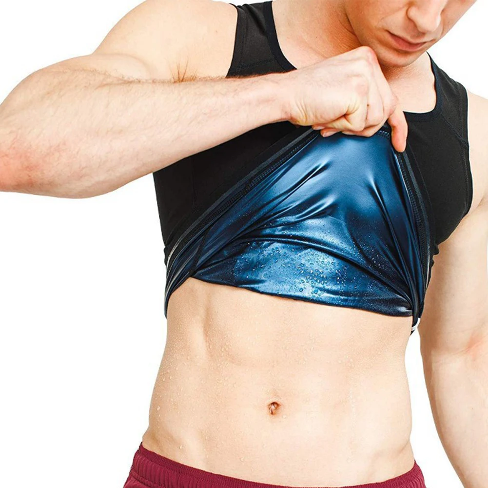 

Men Waist Trainer Sweat Suit Vest Run Slimming Shirt Body Shapers Sauna Vest Tank Corset Top for Weight Loss Dropshipping
