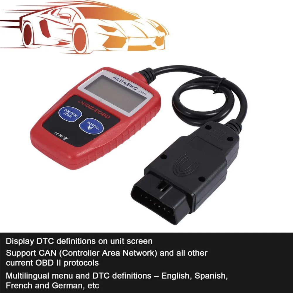 Универсальный считыватель кодов OBD II для автомобиля диагностический сканер