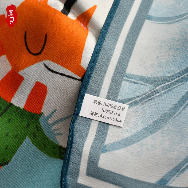 Шарф женский из натурального шелка 50 см