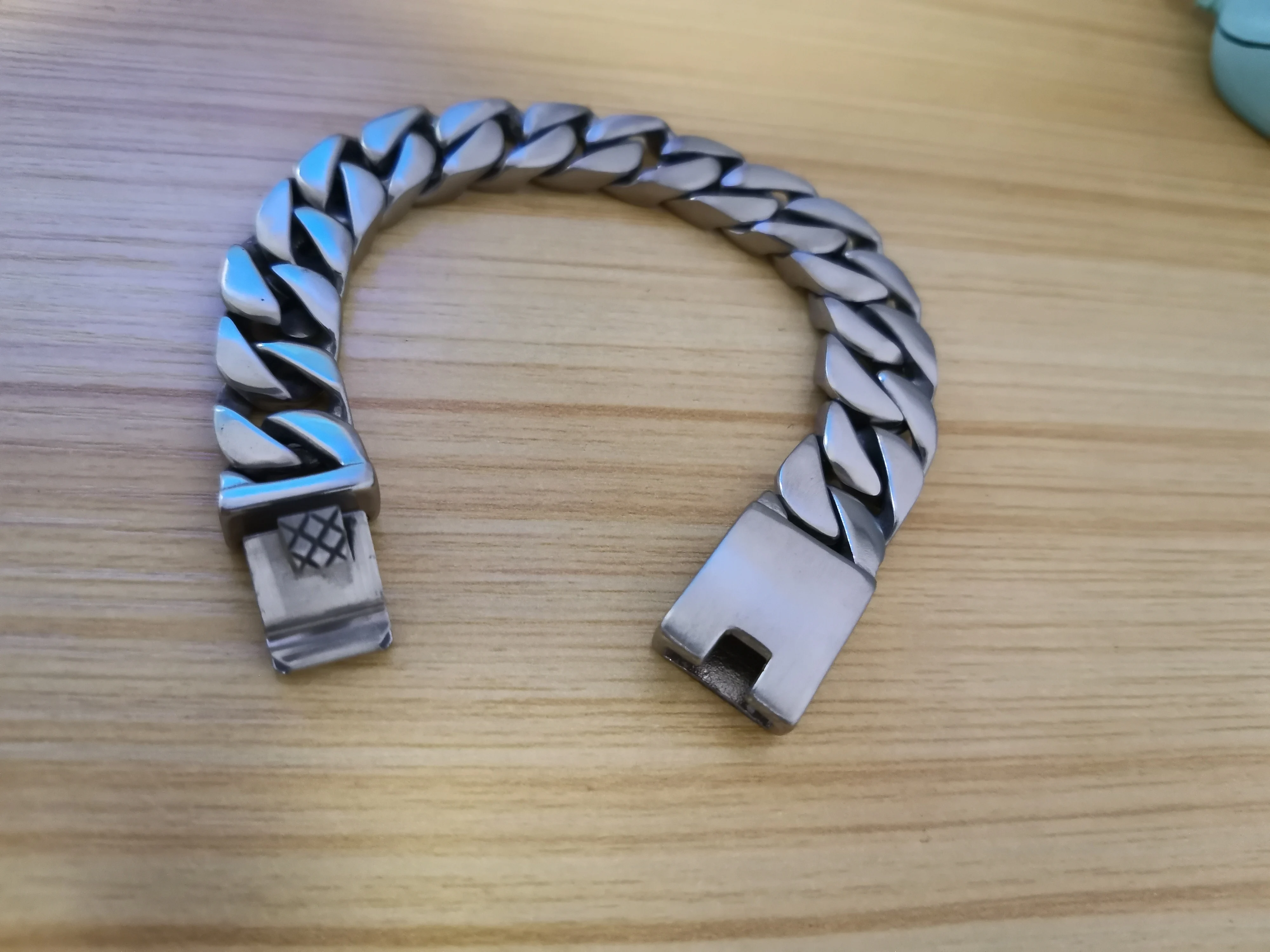 20 мм тяжелый рыцарский скраб браслет панк модный Титановый стальной