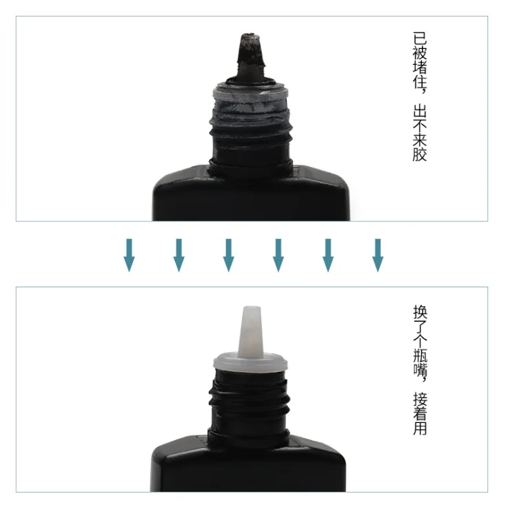 

100bags 100pcs/bag Universal Eyelash Glue Replacement Bottle Mouth Head Convenient Extended Glue Usage Anti-blocking Eyelash hot