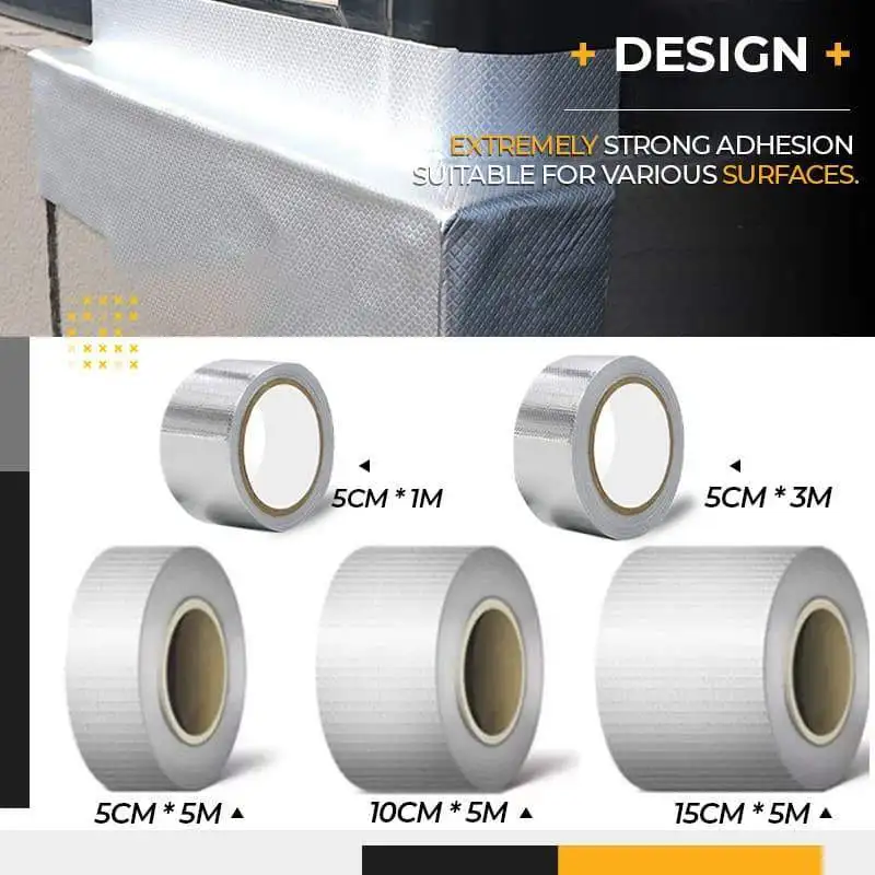 

Super Waterproof Tape Resistance Aluminum Foil Adhesive Butyl Tape Repair Crack Waterproof Duct Tape For Home Renovation Tools