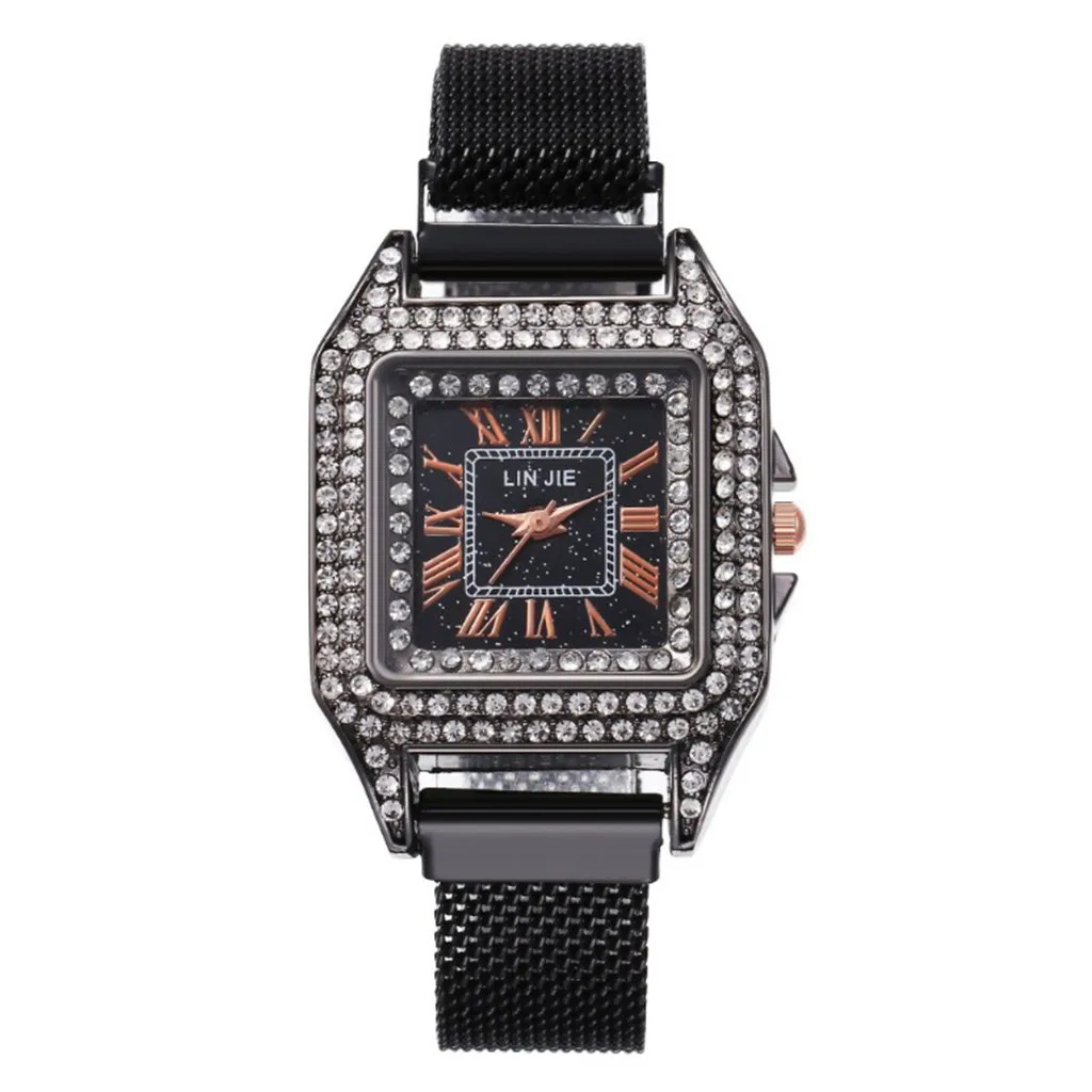 2020 модные часы для мужчин роскошный квадратный чехол с магнитной пряжкой