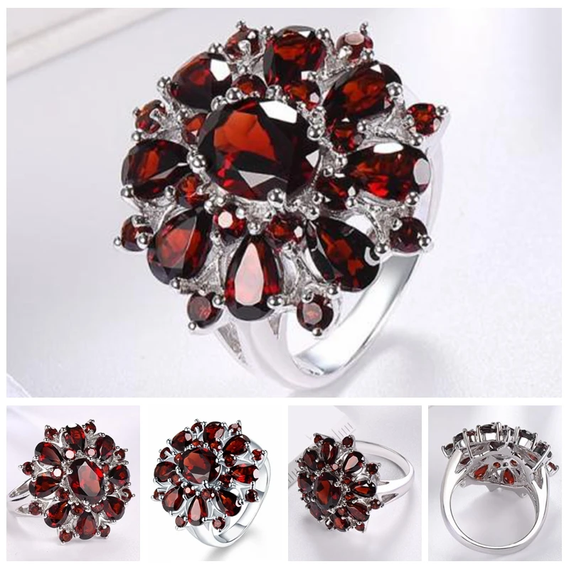 Большое вечернее кольцо из меди и белого золота великолепное обручальное с