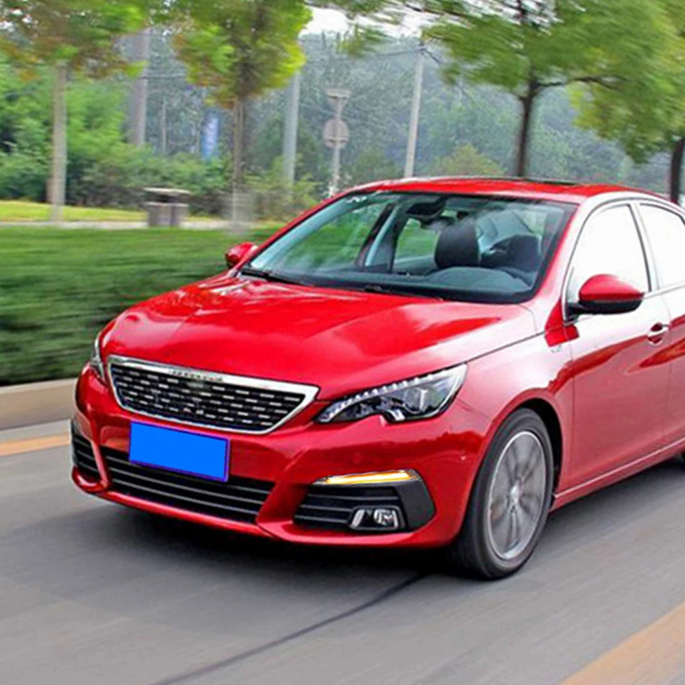 Автомобильная проблесковая 2 шт. дневного света для Peugeot 308 2016 2017 DRL Габаритные