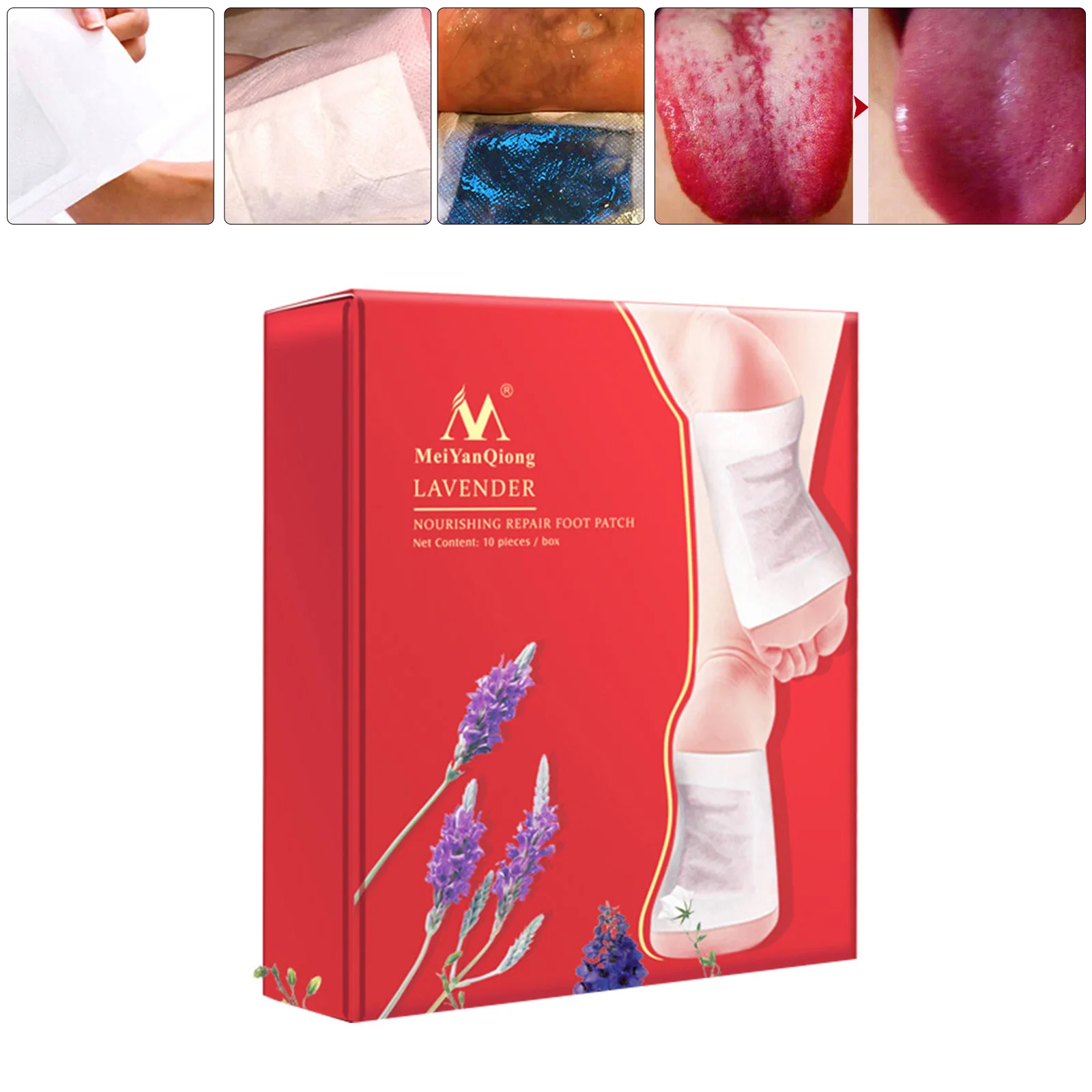 

MeiYanQiong Lavender Detox Foot Patch Nourish Repair Foot Patch Improve Sleep Quality Slimming Patch Foot Care Beauty
