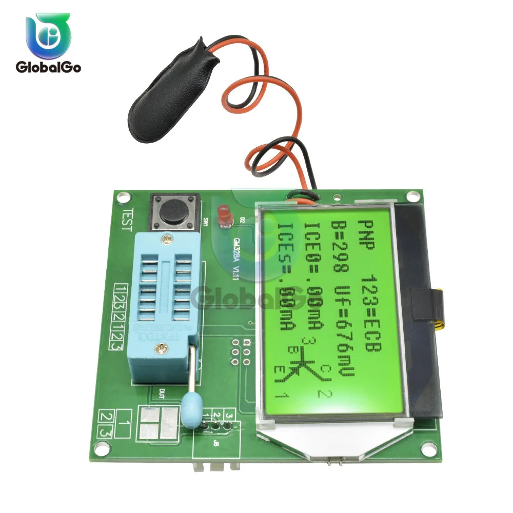 GM328A транзистор прибор для замера, измеритель емкости LCR \ RLC \ PWM \ ESR Meter MOS/PNP/NPN V2PO 1 МГц-2 МГц транзистор ESR метр
