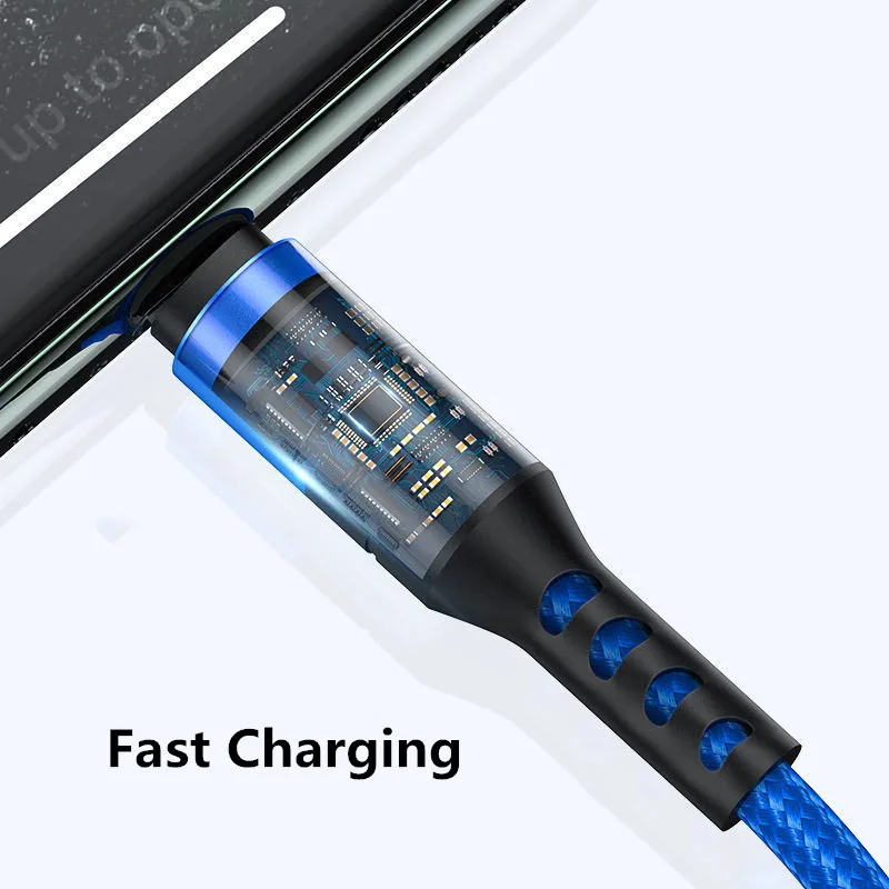Зарядный кабель 3 в 1 для IPhone 11 Xs XR X 8 7 Plus Micro USB Type C Huawei Xiaomi многофункциональные