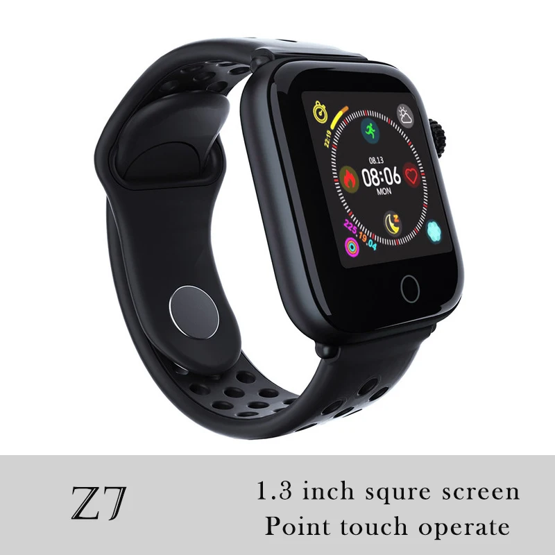 Z7 Black 696 LJL08 0,9" TFT цветной шагомер браслет A6 умный Браслет пульсометр кровяное давление Водонепроницаемый Фитнес-трекер часы M - Цвет: Z7 Black