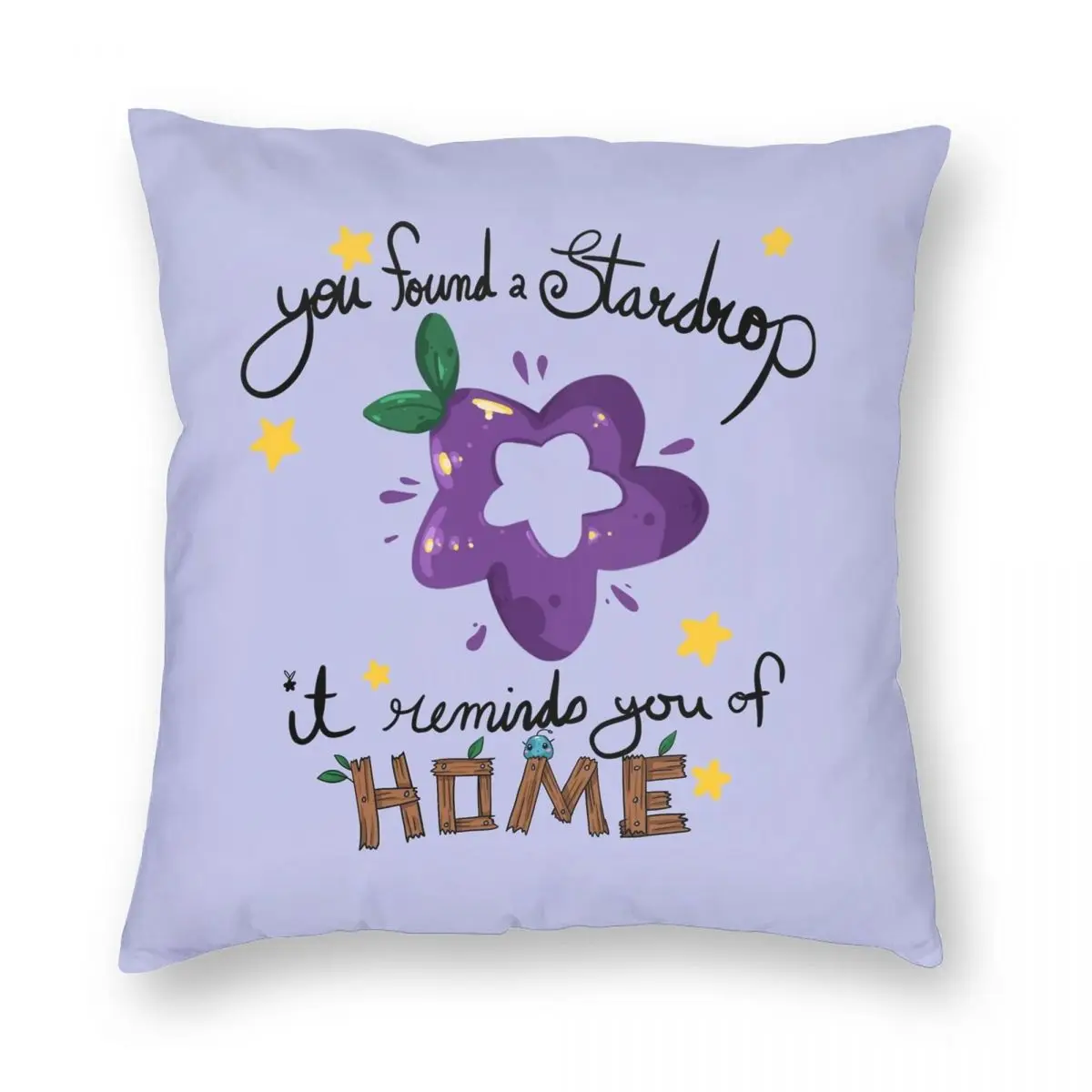 

StarDrop Reminds You Of Home Pillowcase Polyester Linen Velvet Creative Zip Decor Sofa Seater Cushion Cover 18"