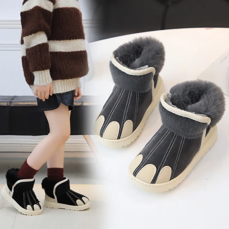 Фетровые ботинки коллекция 2019 года корейские зимние для девочек мальчиков