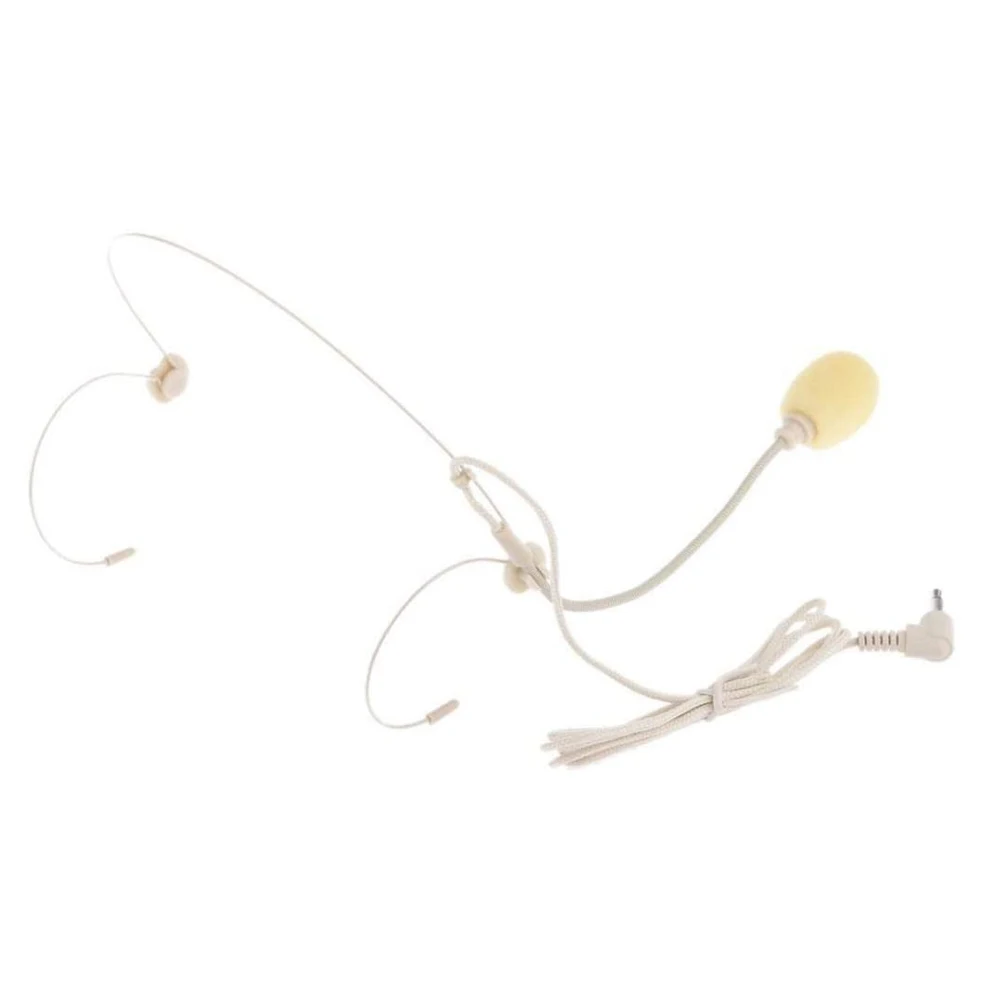 

Wired Headset Microphone Noise Cancelling Dual Ear Hook Headset Head Microphone Headset Microphone With Mini Connector For Phone