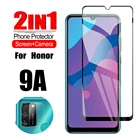 2 в 1 полное покрытие экрана стекло для Huawei Honor 9A 9C телефон взрывозащищенное защитное закалённое Защитное стекло для объектива камеры пленка для хонар 9S