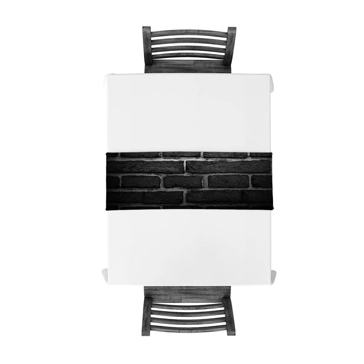 Черно-Белая настенная настольная дорожка с изображением кирпичной стены