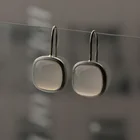 Серьги женские из серебра 925 пробы, квадратные, с кристаллами