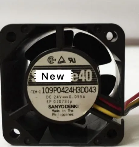 

For Sanyo 109P0424H3D043 DC 24V 0.095A 40x40x28mm Server Cooling Fan