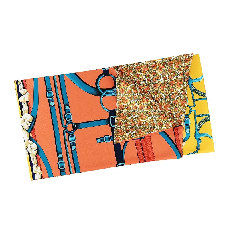 Новый длинный Шелковый шарф из искусственного шелка для семьи весна-осень