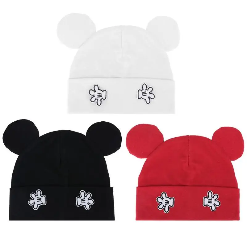 Чепчик для новорожденного вязаный унисекс шапка с загнутыми полями стильная