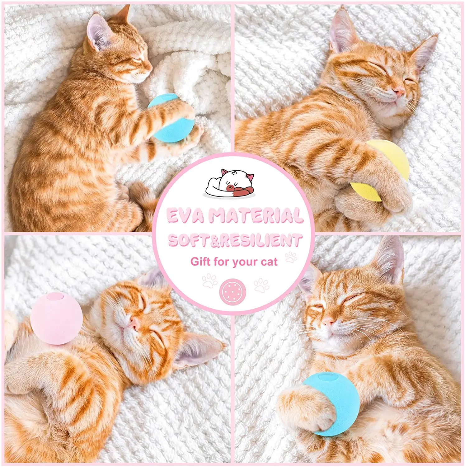 Электронная игрушка для кошки животное со звуком интерактивный мяч пищалка