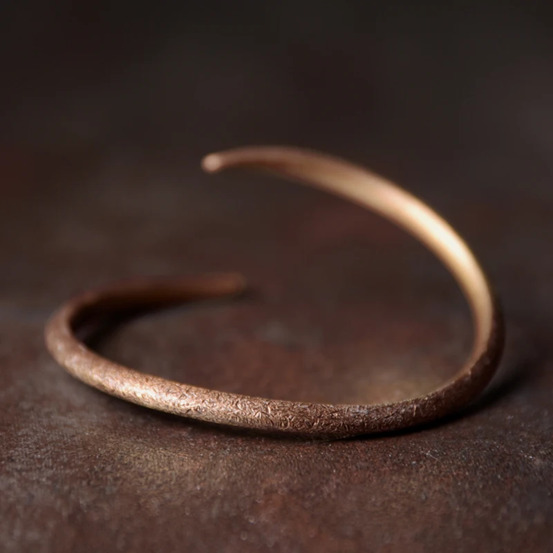

Hand Forged Cuff Solid Copper Bracelet Rustic Metal Do Old Punk Bangle Viking Handmade Jewelry Unisex Couple Lover Accessories