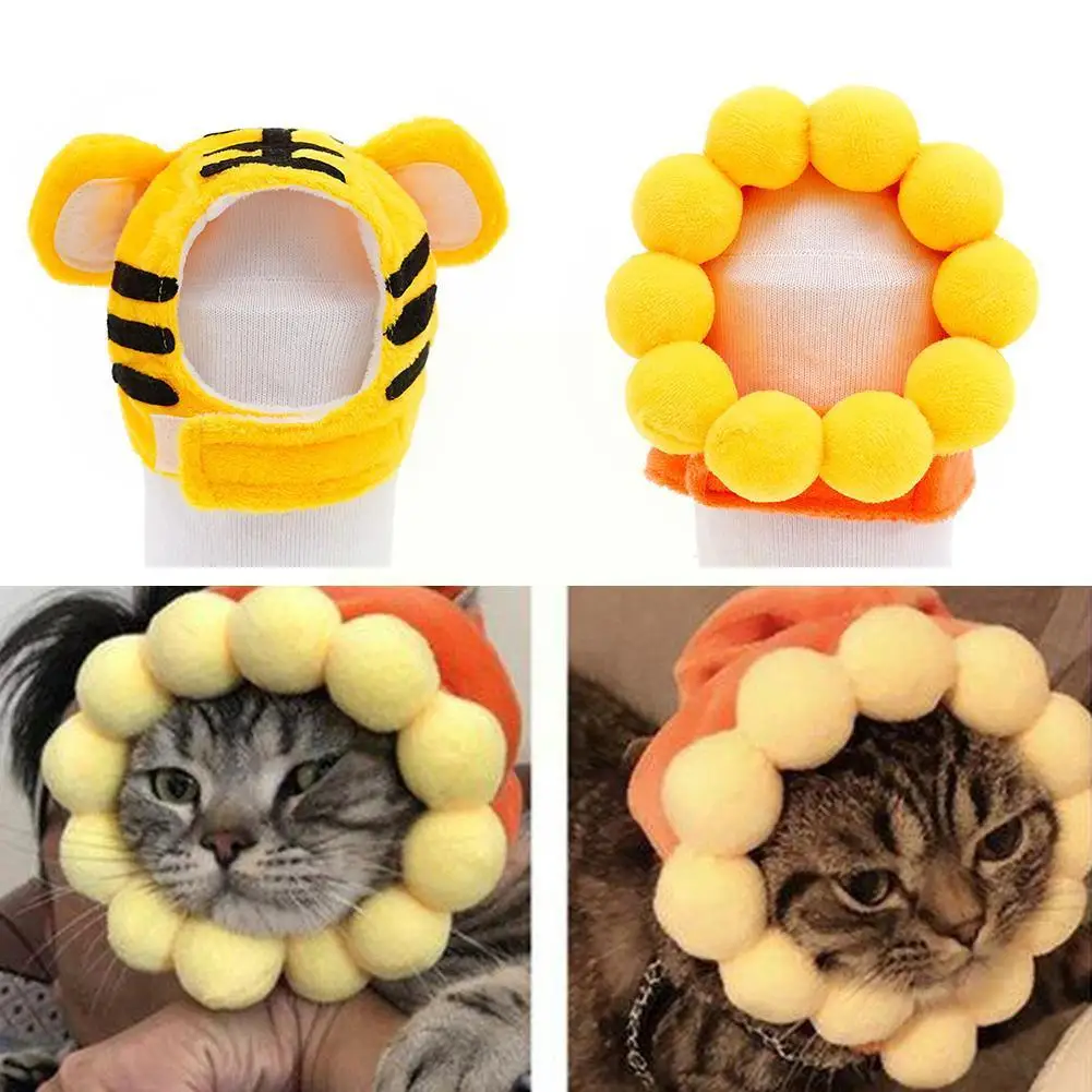 Мягкие милые головные уборы с мультяшными животными для щенков аксессуары