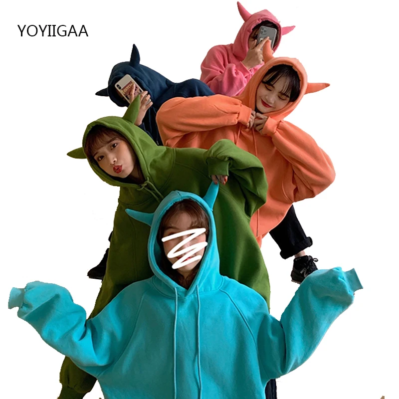 

Autumn Winter Women Hoodies Kawaii Sweatshirt Female Hoody Fashion Casual Women's Hoodies Oversized Ladies Pullovers Tops