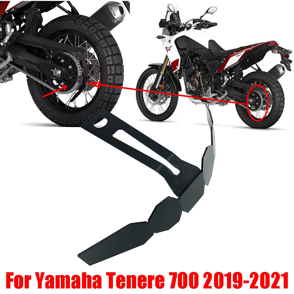 

For Yamaha Tenere 700 Tenere700 2019 - 2021 2022 Motorcycle Accessories Rear Sprocket Belt Chain Cover Guard Protector Mud Guard