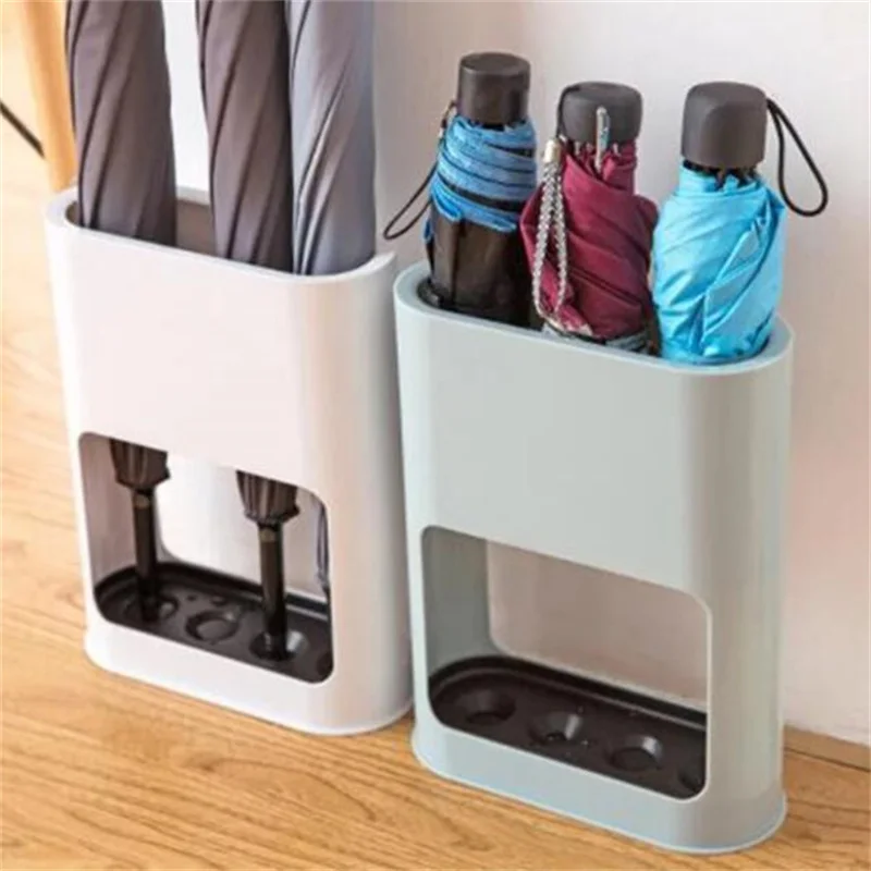 

Practical Umbrella Storage Rack Bucket Umbrella Holder Wall Stand Drain Shelf Office Home Organizer Bath Accessories Shelf