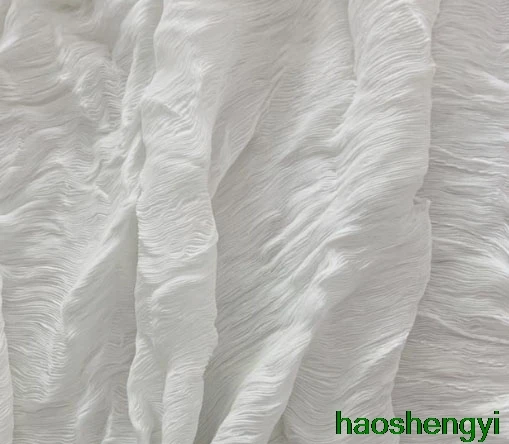 Ткань из водорослей Hengluan white мягкая прозрачная со складками за полцены | Дом и сад