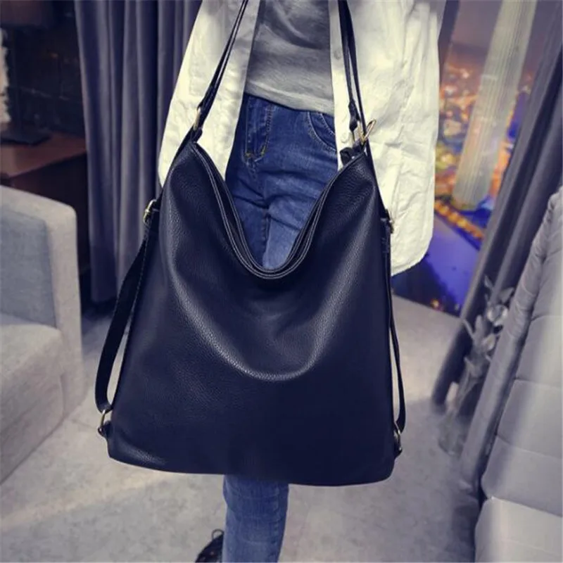 

LKEEP Multi-function Leather Women Bags Luxury Backpacks Hobos Designer Shoulder Bag Fashion Ladies Leather Bags