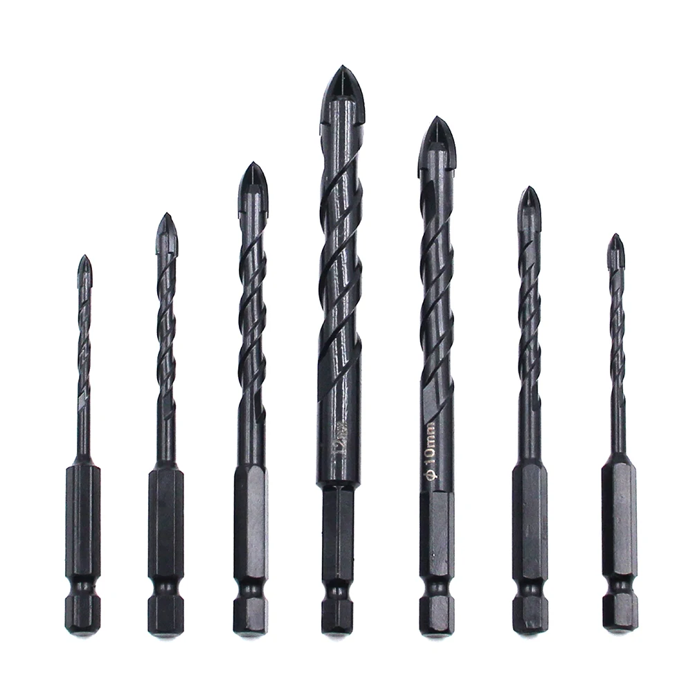 

3-12mm Glass drill bit 1/4\\\\\\\"Shank Black Tile Hole Ceramic Wall Drilling