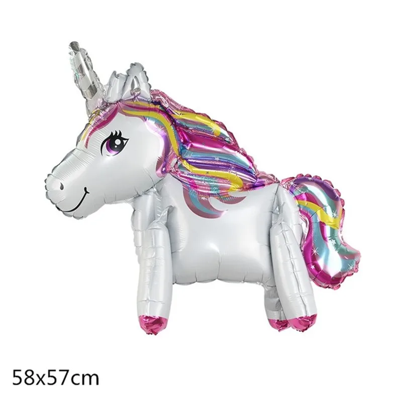 3D Радужный Единорог DIY фольгированные шары набор из фольги воздушные для детей
