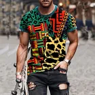 Мужская футболка с коротким рукавом, в стиле Харадзюку, винтажная цветная футболка с круглым воротником и графическим принтом, лето