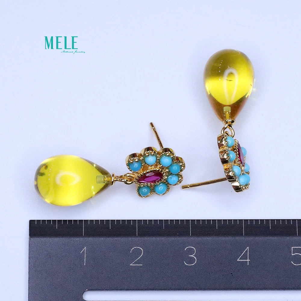 Натуральный янтарь из воска сосновый камень серьги Размер 28 8*9 7 мм 10.62ct |