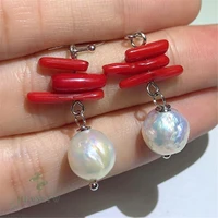 10 12mm natural baroque freshwater pearl earrings mesmerizing irregular luxury classic light women diy cultured