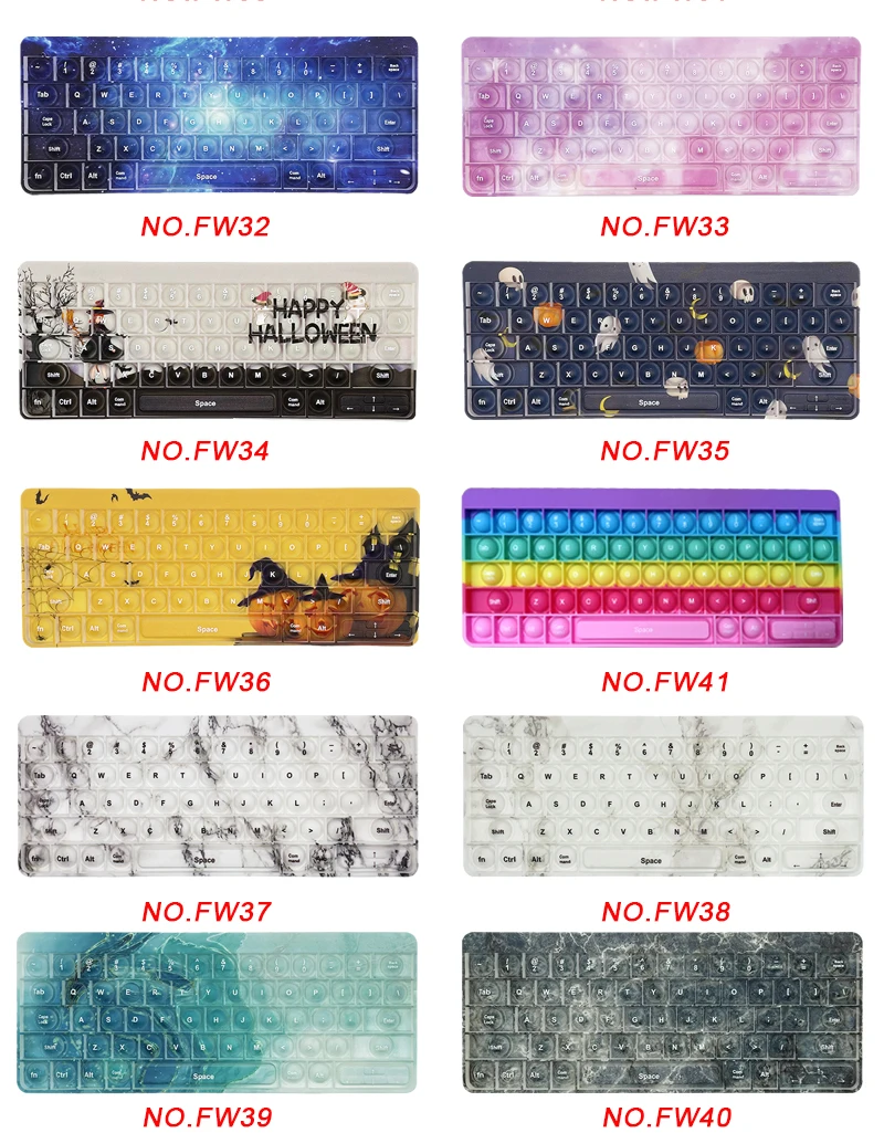 Игрушка-антистресс Pop сжимаемая силиконовая клавиатура с калькулятором 26 букв