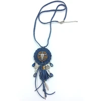 new womens clothing accessories bohemia necklace handmade lether tassel pendant buffalo head skull tauren pendants necklace