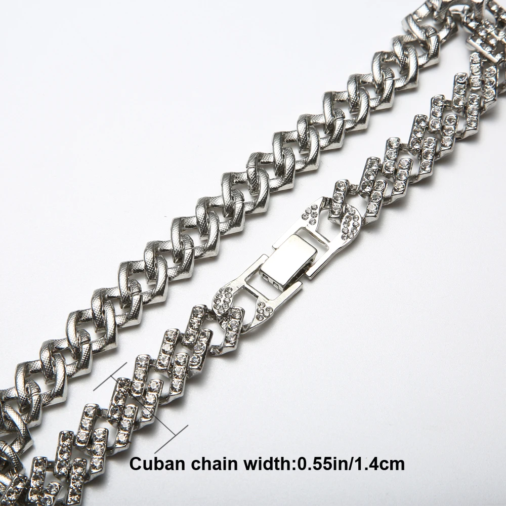 Ожерелье из кубинской цепи для женщин и мужчин Ювелирное Украшение в стиле