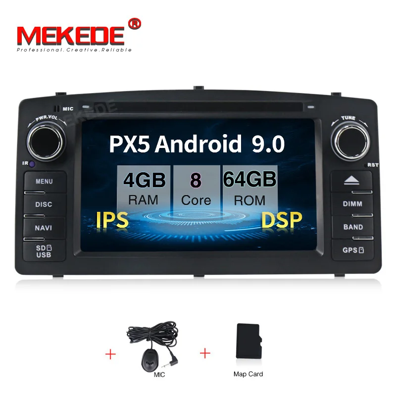 MEKEDE DSP 2G ram 16G rom Android 9,0 четырехъядерный автомобильный аудио dvd плеер gps для BYD F3 Toyota Corolla E120 2003-2006 - Цвет: model