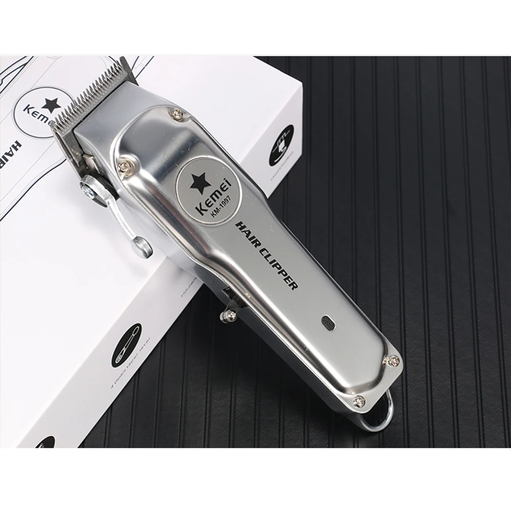 Kemei-1997 металлический перезаряжаемый электрический триммер для стрижки волос